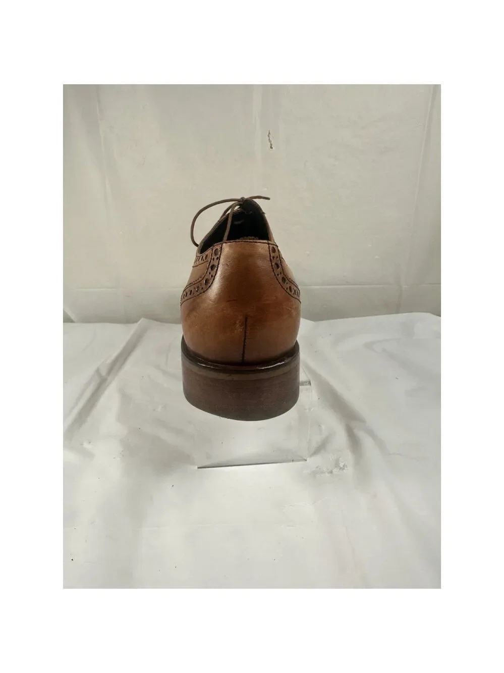 COLE HAAN COGNAC LEATHER WINGTIP BROGUE LACE UP OXFORD DRESS SHOES MEN'S 9.5M
